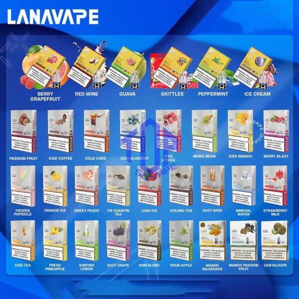 LANA POD - TOP SG VAPE SINGAPORE SHOP Lana replacement pre-filled pod from Lanavape used for lana device, or some pod device which mouthpiece size as same as Lana pods.It's made of PCTG and ceramic coil and comes with leakproof design.  Besides, It filled with 2.5ml capacity nicotine salt with various fruity flavors, which meet your dairy needs. The transparent pod comes with random LED light color when you inhaling, bring you extra cooling vaping experience. One pod can smoke about 500 to 600 times. After smoking, you can directly discard and replace the next one. Specifications: Nicotine 3% Capacity 2.5ml per pod Package Included: 1 Pack of 3 pods ⚠️LANA POD COMPATIBLE DEVICE WITH⚠️ Lana Device DD3s Device DD Touch Device DD Cube Device Instar Device Genesis Device R-one Smart Device Sp2 Blitz Device ⚠️LANA POD FLAVOUR LINE UP⚠️ Apple Berry Blast Berry Grape Fruit Blueberry Coffee Coke Cranberry Grape Green Bean Guava Ice Tea Kiwi Lemon Lychee Iced Mango Mango Milkshake Mineral Oolong Tea Orange Passion Fruit Peach Peach Grape Banana Peppermint Pineapple Popsicle Red Wine Root Beer Skittles Strawberry Milkshake Strawberry Watermelon Taro Tie Guan Yin Watermelon Mango Passion Cantaloupe Jasmine Long Jing SG VAPE COD SAME DAY DELIVERY , CASH ON DELIVERY ONLY. TAKE BULK ORDER /MORE ORDER PLS CONTACT ME : TOPSGVAPE (WHATSAPP) VIEW OUR DAILY NEWS INFORMATION VAPE : TELEGRAM CHANNEL