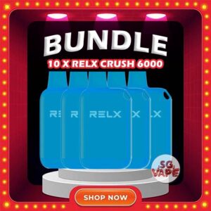 10 X RELX CRUSH POCKET 6K / 6000 PUFFS DISPOSABLE - SG VAPE JJ Get 10 pcs X RELX CRUSH POCKET 6K / 6000 DISPOSABLE with amazing price! FREE DELIVERY The RELX Crush Pocket 6000 / 6K Puffs Disposable vape offers a refreshing summer experience with its subtle sweetness, strong cooling effect, and moderate richness RELX Pocket features a puff count of up to 6k puffs, an atomizer with a mech coil 2.0, powered by 10W. Equipped with a 470mAh battery, it reaches 80% charge in just 45 minutes. Specifition :  Puffs: 6000 Puff Nicotine Strength : 3% Charging Time : Roughly 30-45min Battery Capacity : Type-C Rechargeable ⚠️RELX CRUSH POCKET 6000 FLAVOUR LINE UP⚠️ LongJing Tea Mint Freeze Peach Oolong Tea Root Beer Sea Salt Lemon Sour Plum Cola TieGuanYin Tea Watermelon Chill SG VAPE COD SAME DAY DELIVERY , CASH ON DELIVERY ONLY. ORDER BEFORE 5PM , SAME DAY NIGHT SLOT 20:00PM – 23:00PM RECEIVED PARCEL. TAKE BULK ORDER /MORE ORDER PLS CONTACT US : SGVAPEJJ VIEW OUR DAILY NEWS INFORMATION VAPE : SGVAPEJJ