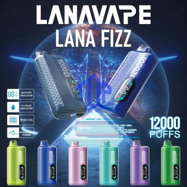 LANA FIZZ 12K ( 12000 ) PUFFS DISPOSABLE - TOP SG VAPE SINGAPORE SHOP The Lana Fizz 12000 puffs disposable vape ready stock in our sg singapore store online shop for same day delivery. This new vape is Big & Luxe puffs : Endless Pleasure. Lana Fizz 12k puffs support 3 Presses to control over your vaping journey adjustable power. From 13w to 16w, find your sweet spot and enjoy the perfect hie every time! Armed with a 550mAh and rapid-charging USB-C technology, Just grab and go for your parties! The vape design Quiet Luxury! Crafted with a timeless color palettle and adorned, with diamond patterns, LANA FIZZ features a crystal-clear, Plastic surface that exudes elegance and style. Start your day with a burst of Colombian coffee flavour, Then savor the refreshing layers of our multilayered. Blends to keep you feeling fresh throughout the day with LANA FIZZ 12K PUFFS! Specifications : Puff: 12000 Puffs Nicotine Strength: 30mg / 3% E-Liquid: 20ML Battery Capacity: 550mAh Charging Port: Rechargeable Type-C ⚠️LANA FIZZ 12000 FLAVOUR LINE UP⚠️ Chrysanthemum Tea Cold Lychee Green Grape Ice Guava Passion Iced Cola Jasmine Green Tea Peach Oolong Tea Sea Salt Lemon Solero Lime Sprite Lemon Tea Tie Guan Yin King Watermelon Ice SG VAPE COD SAME DAY DELIVERY , CASH ON DELIVERY ONLY. TAKE BULK ORDER /MORE ORDER PLS CONTACT ME : TOPSGVAPE (WHATSAPP) VIEW OUR DAILY NEWS INFORMATION VAPE : TELEGRAM CHANNEL