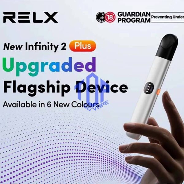 RELX INFINITY 2 PLUS DEVICE - TOP SG VAPE SINGAPORE SHOP The RELX Infinity 2 vape device Vape Ready stock in our sg singapore store online shop for same day delivery. Is the newest 2023 addition to the RELX family. As with the RELX Infinity and Essential, the Infinity 2 is a compact and lightweight pen-style device designed for both beginner and veteran vapers, but with some groundbreaking added features. Customize your vaping experience with 3 power modes! Vape your way with your choice of 3 vaping modes; Eco, Smooth a%nd Boost, easily selectable by the push of a button with the RELX Infinity 2 and identifiable by the LED light color. Eco Mode Eco Mode runs on a reduced power setting of 5.5w. This setting gives you a lighter vaping experience with less output and also preserves battery life by up to 25% vs smooth mode! Smooth Mode Smooth Mode delivers the most similar vaping experience to the RELX infinity and RELX Essential. At a slightly higher 6.5w power output this gives you the familiar vaping experience you know and love with traditional RELX Products. Boost Mode Boost Mode runs on an enhanced power setting of 8w delivering instant satisfaction, maximum flavour & 15% more vapor output than smooth mode. Enhanced Battery Technology The RELX Infinity 2 comes with improved ultra fast charging. You can now charge a RELX device in less than 15 minutes; 130% faster than prior RELX infinity devices. In addition to quicker charging, the RELX Infinity 2 comes with an additional 14% battery capacity compared to the RELX Infinity. At 440 mAh, you'll have no problem being out on the go for a solid day. Specifications : Atomizer using Cotton/Ceramic Charging Duration 27min Battery Capacity 440mAh Charger Type USB Type C Battery Indicator Power Adjustable Power Mode : Green - Eco Mode Blue - Smooth Mode Purple - Boost Mode The Power Adjustable need use on RELX INIFINITY 2 PRO POD just can use the fuctions. Compatible With : Relx Infinity Pod Lana Infinity Pod Relx Pod Real ⚠️RELX INFINITY 2 COLOR LINE UP⚠️ Blue Bay Cherry Blossom Dark Asteroid Green Navy Obsidian Black Royal Indigo ⚠️RELX INFINITY 2 PLUS COLOR LINE UP⚠️ Black Sapphire Bronze Dusk Dark Asteroid Meteor Flash Misty Leaf Rose Gold SG VAPE COD SAME DAY DELIVERY , CASH ON DELIVERY ONLY. TAKE BULK ORDER /MORE ORDER PLS CONTACT ME : TOPSGVAPE (WHATSAPP) VIEW OUR DAILY NEWS INFORMATION VAPE : TELEGRAM CHANNEL